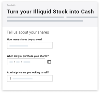 Sign up and provide equity details